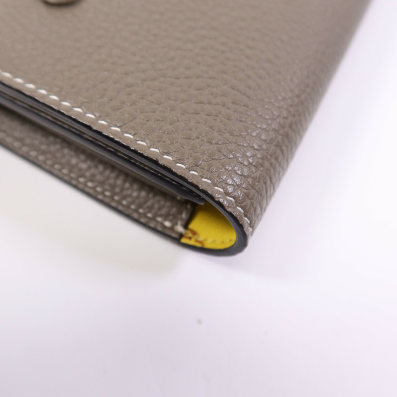 CELINE 牛皮皮革Long Wallet銀扣長錢包-10