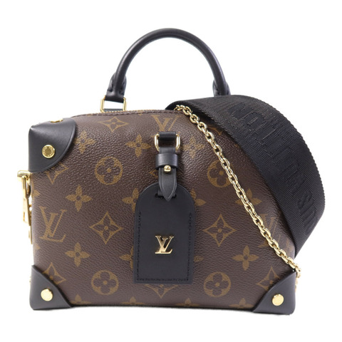 LOUIS VUITTON Monogram Petite Malle Souple金扣手挽肩背兩用袋