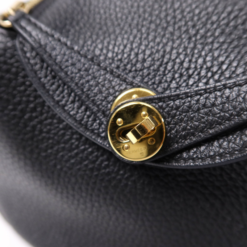 HERMES Clemence皮革Mini Lindy金扣手挽肩背兩用袋Nior-6