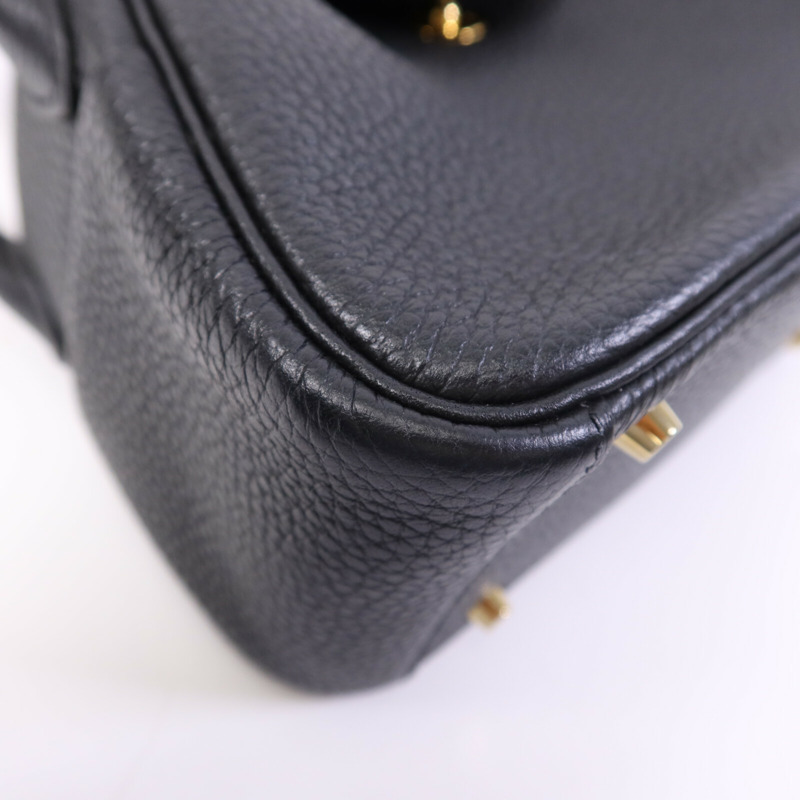 HERMES Clemence皮革Mini Lindy金扣手挽肩背兩用袋Nior-10