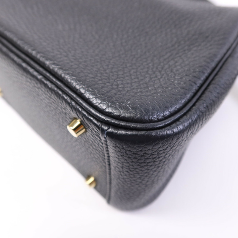 HERMES Clemence皮革Mini Lindy金扣手挽肩背兩用袋Nior-11