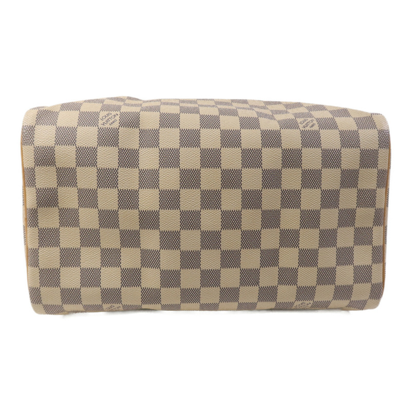 LOUIS VUITTON Damier Azur Speedy 30金扣手挽袋-3