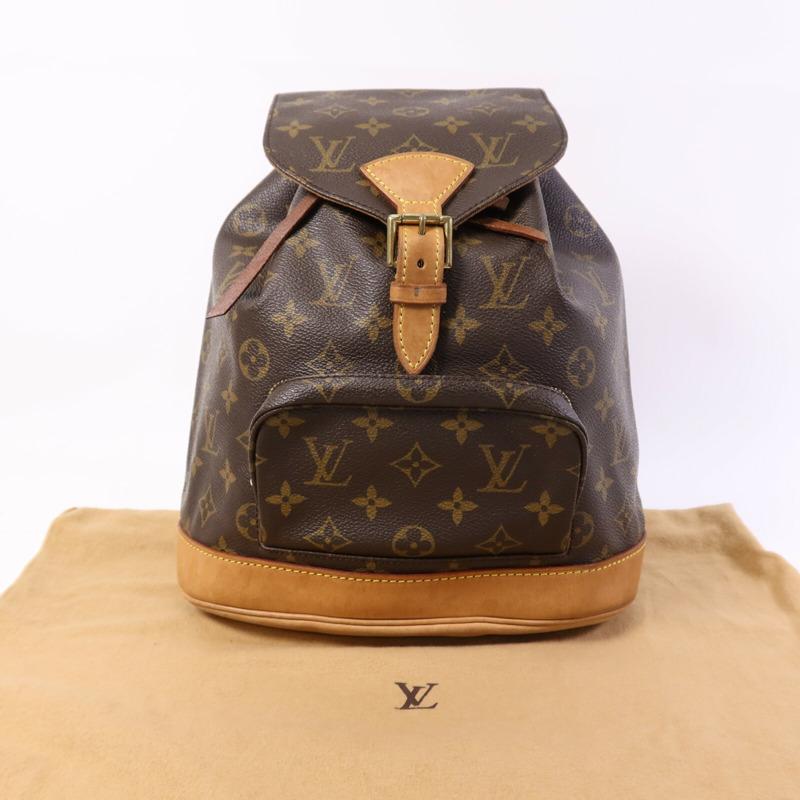 LOUIS VUITTON Monogram Montsouris MM Backpack金扣背包-9