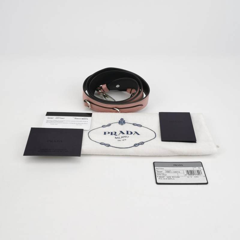 Prada Plex Ribbon中號牛皮拼色書封式插扣斜挎包單肩包-8