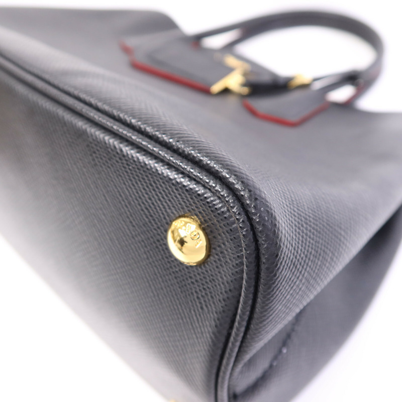 PRADA 牛皮皮革2 Way Shoulder Bag金扣手挽肩背兩用袋-8