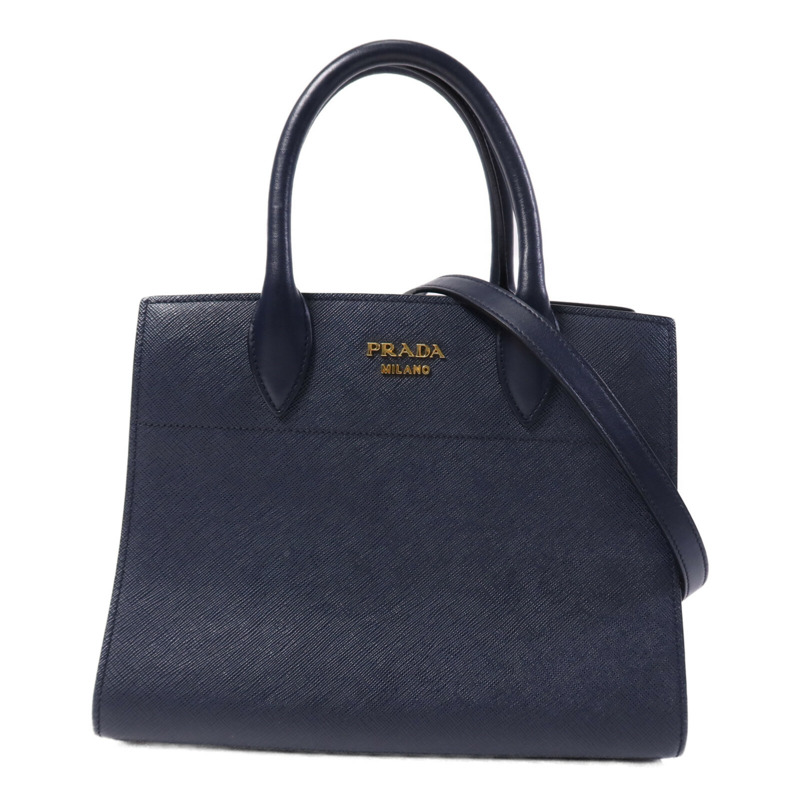 PRADA 牛皮皮革2 Way Shoulder Bag金扣手挽肩背兩用袋-0