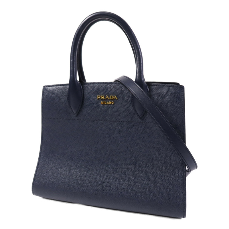 PRADA 牛皮皮革2 Way Shoulder Bag金扣手挽肩背兩用袋-1