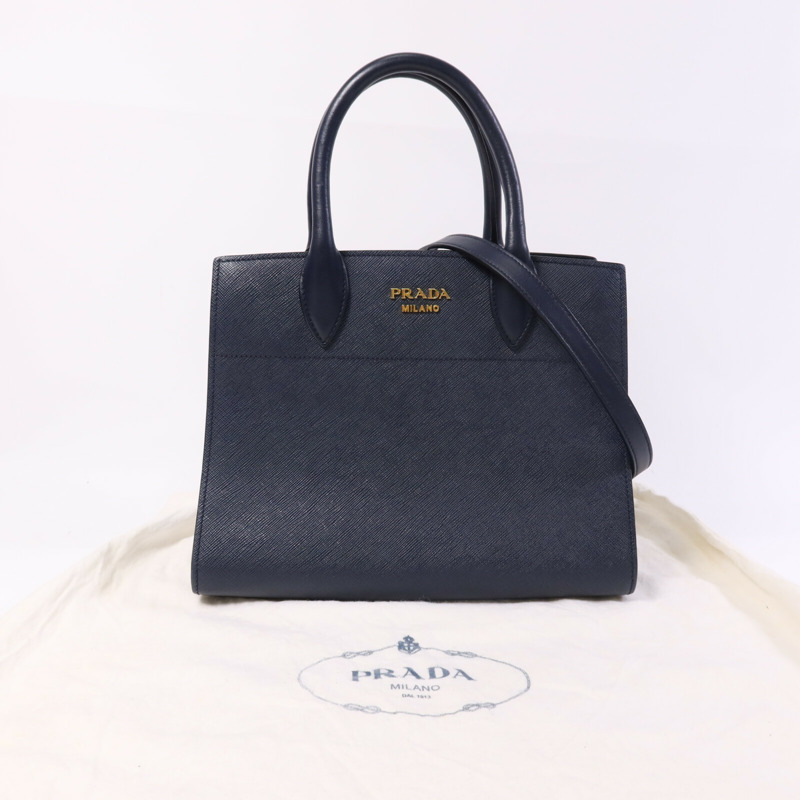 PRADA 牛皮皮革2 Way Shoulder Bag金扣手挽肩背兩用袋-8