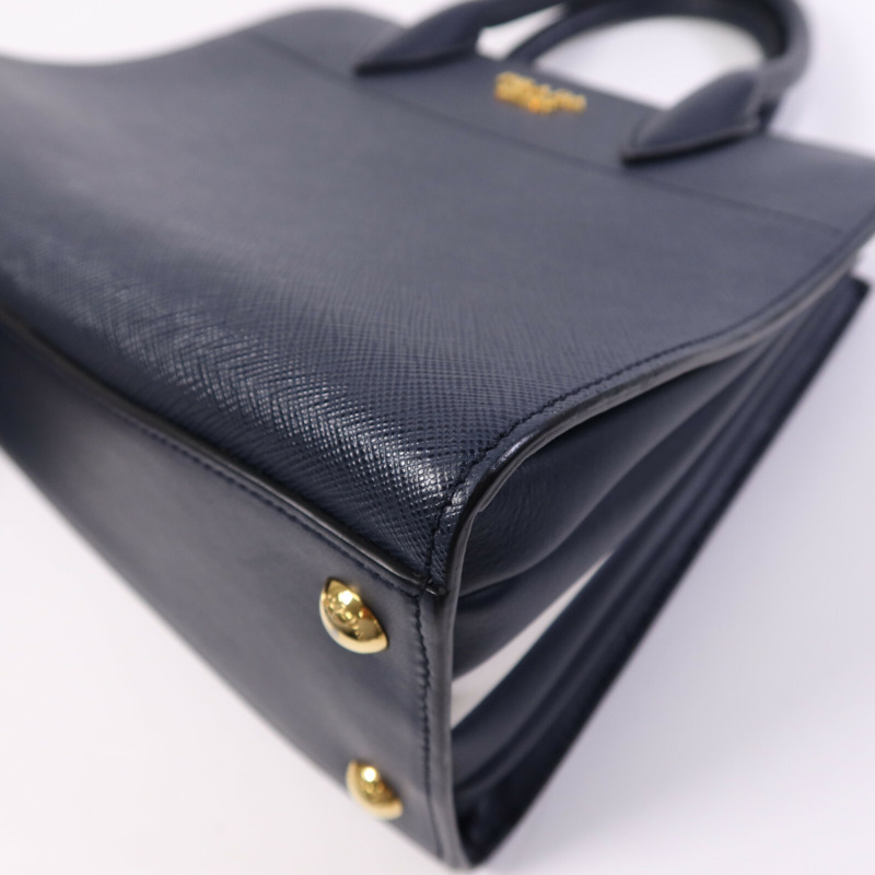 PRADA 牛皮皮革2 Way Shoulder Bag金扣手挽肩背兩用袋-9