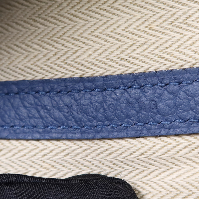 HERMES Negonda皮革Garden Party 36銀扣手挽袋Bleu Agate-8