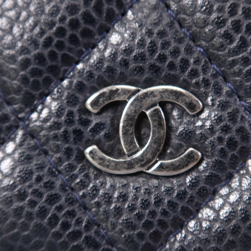 CHANEL 牛皮皮革WOC Wallet On Chain銀扣鏈帶肩背袋-6