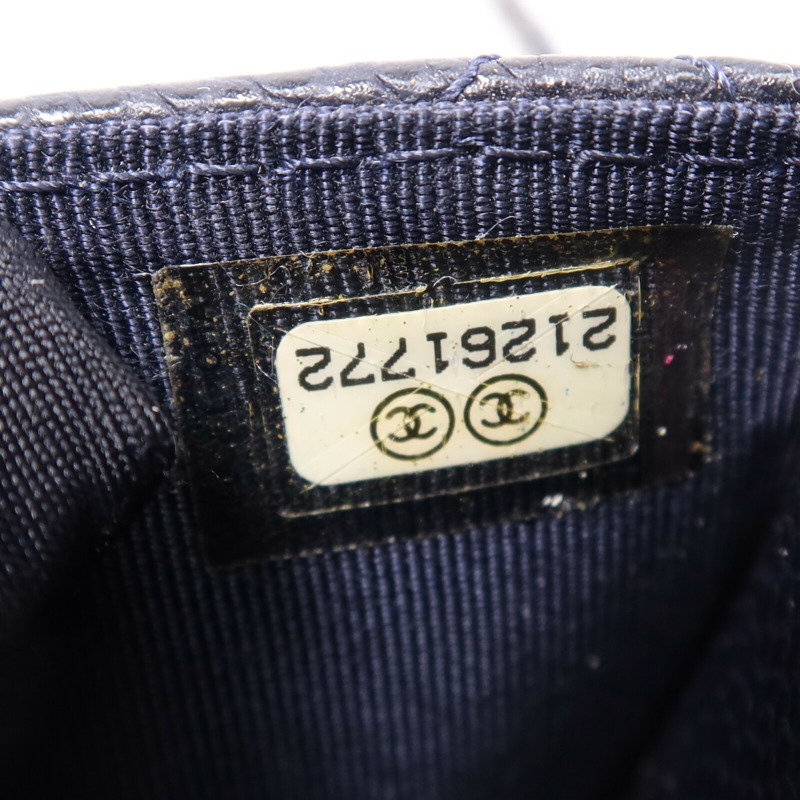 CHANEL 牛皮皮革WOC Wallet On Chain銀扣鏈帶肩背袋-7