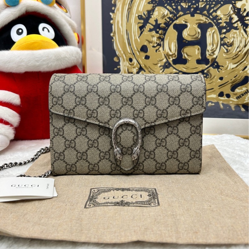 【98🆕】Gucci 酒神woc鏈條包 斜挎包-0