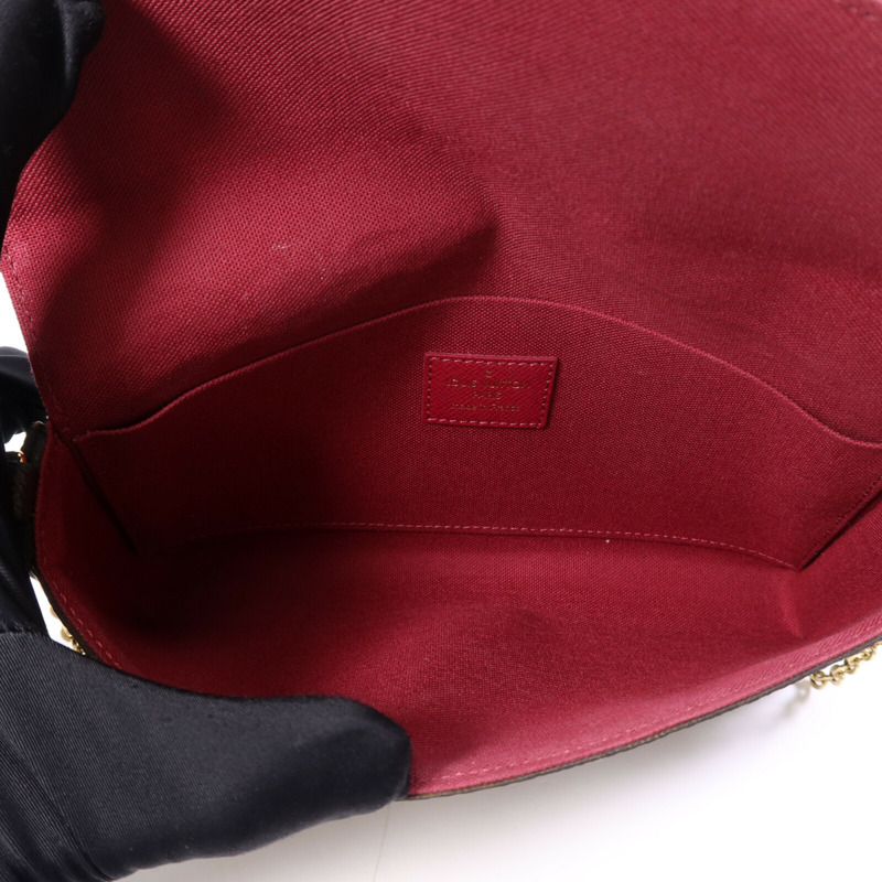LOUIS VUITTON Monogram Pochette Felicie金扣鏈帶肩背袋-4