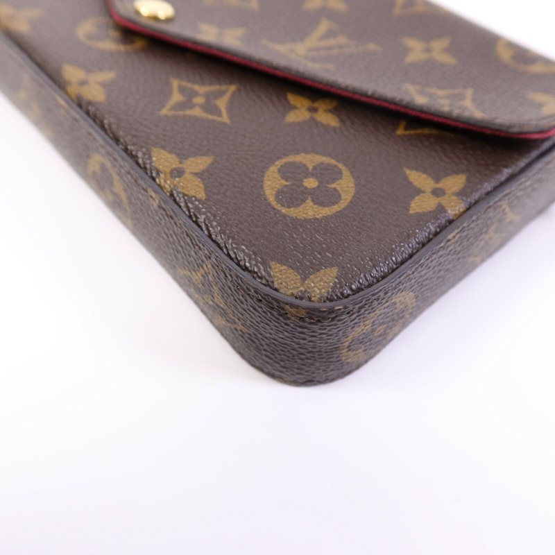 LOUIS VUITTON Monogram Pochette Felicie金扣鏈帶肩背袋-9
