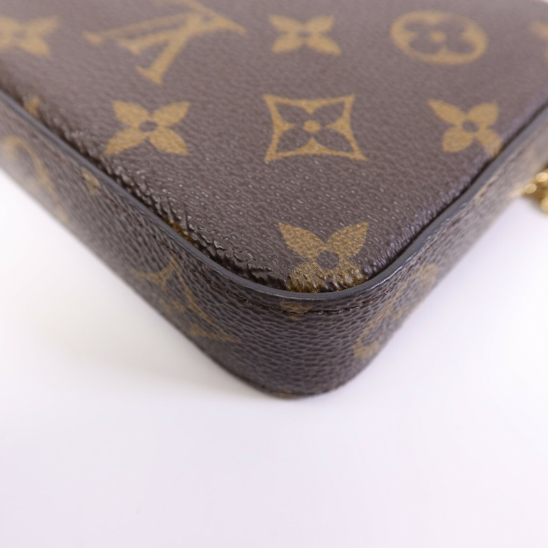 LOUIS VUITTON Monogram Pochette Felicie金扣鏈帶肩背袋-11