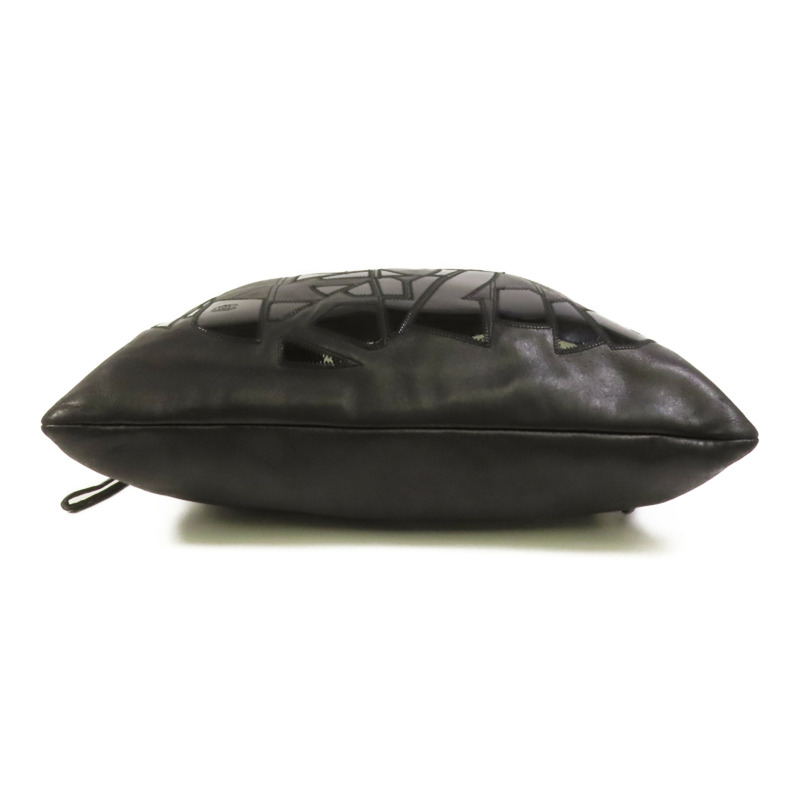 CHANEL 羊皮皮革Chain shoulder Bag銀扣鏈帶肩背袋-3