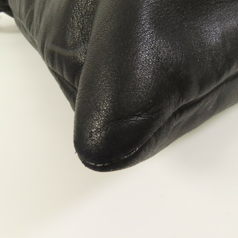 CHANEL 羊皮皮革Chain shoulder Bag銀扣鏈帶肩背袋-11