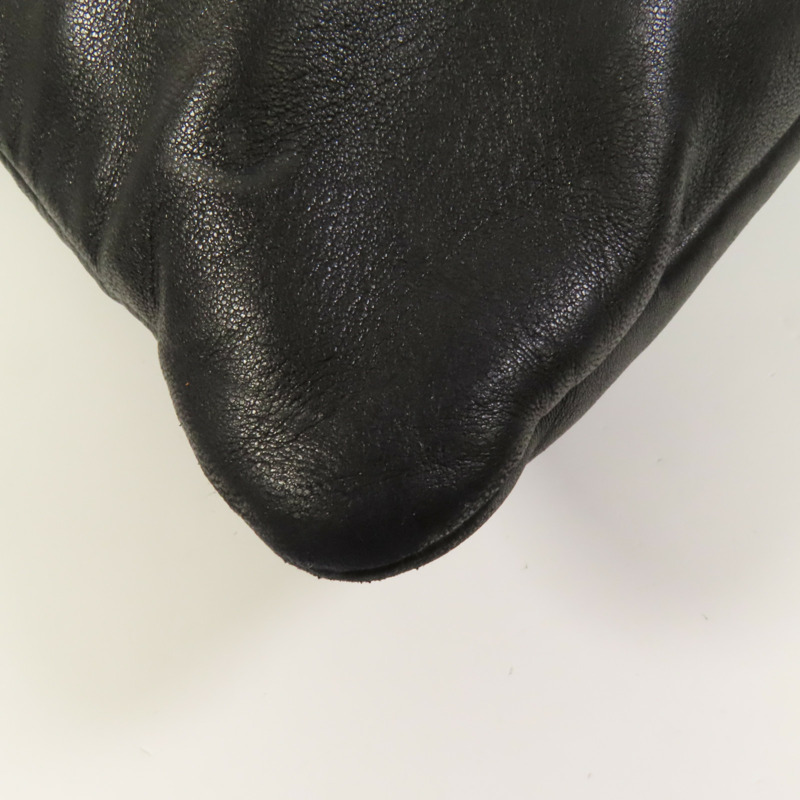 CHANEL 羊皮皮革Chain shoulder Bag銀扣鏈帶肩背袋-12