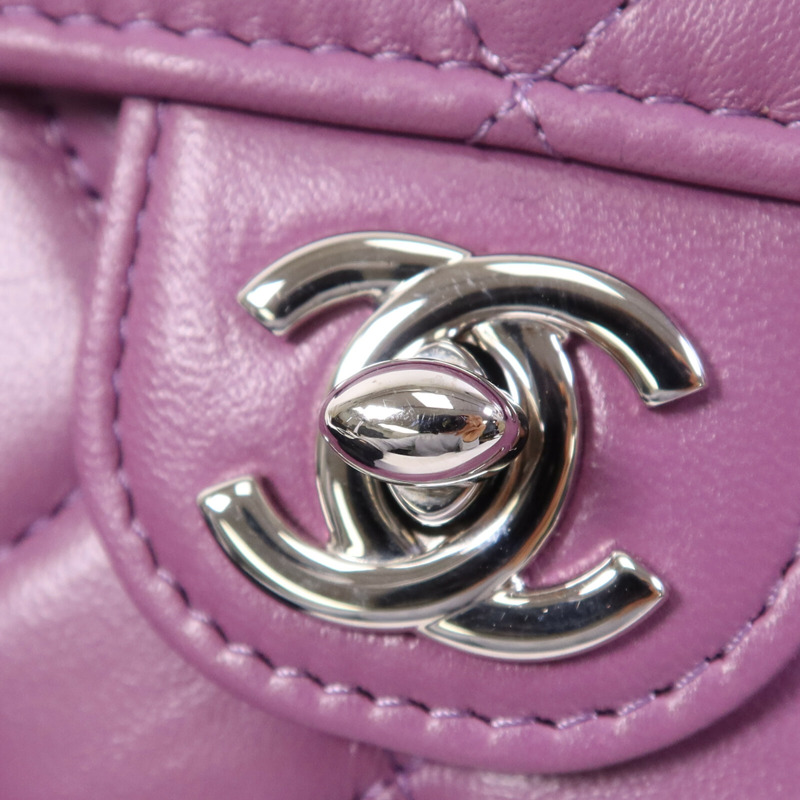 CHANEL 羊皮皮革Phone Holder銀扣鏈帶肩背袋-6