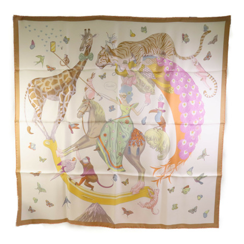 HERMES 絲質90x90絲巾