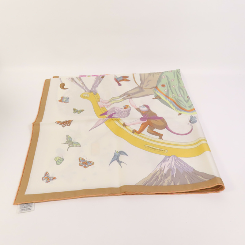 HERMES 絲質90x90絲巾-5
