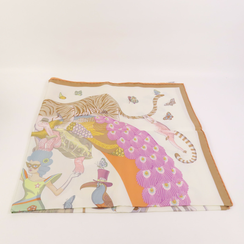 HERMES 絲質90x90絲巾-6