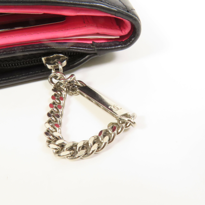 CHANEL 牛皮皮革Cambon銀扣錢包-5