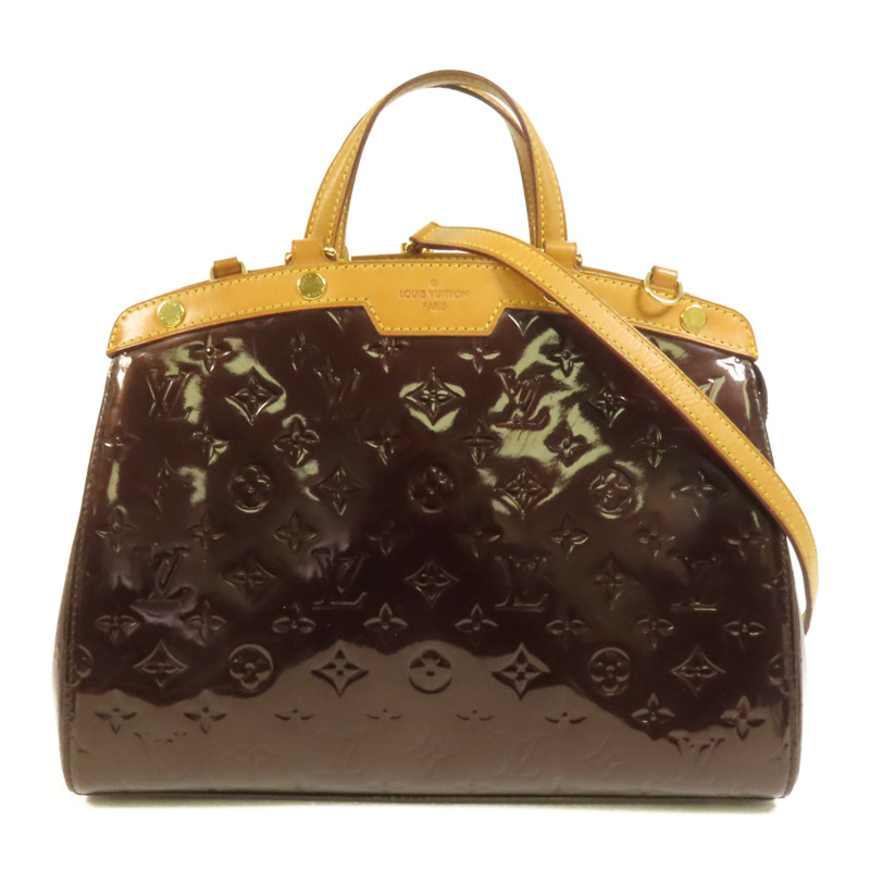 LOUIS VUITTON Monogram Vernis Brea GM金扣手挽肩背兩用袋-0