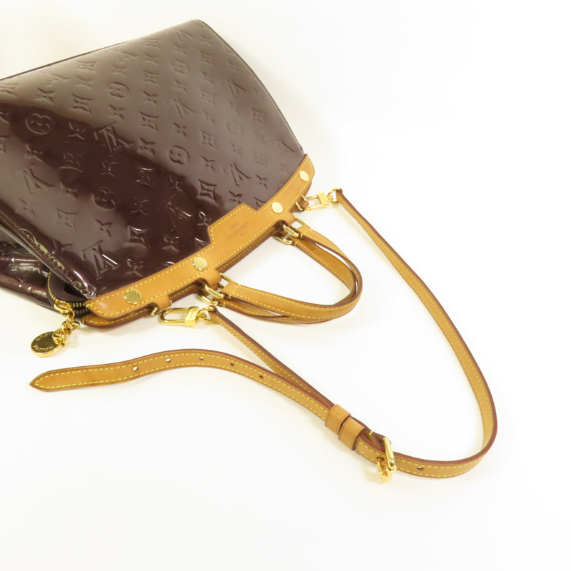 LOUIS VUITTON Monogram Vernis Brea GM金扣手挽肩背兩用袋-4