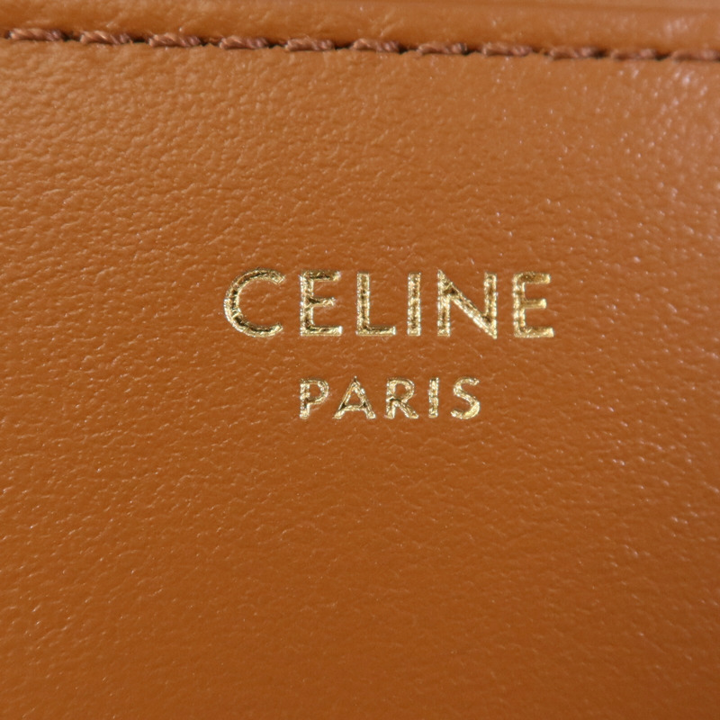 CELINE 塗層帆布Compact Wallet With Coin Triomphe金扣錢包-5