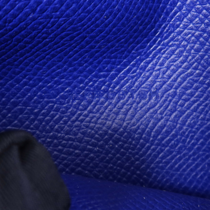 HERMES Epsom皮革Bearn Long Wallet銀扣錢包Bleu Electrique-6