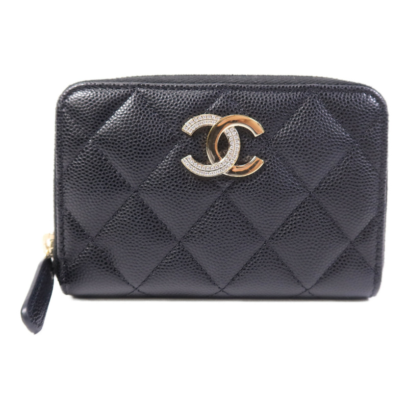 CHANEL 牛皮皮革Card Case金扣卡片套-0