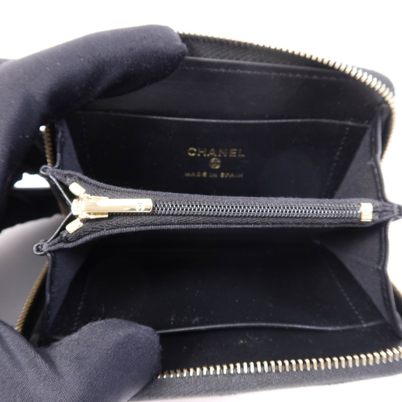 CHANEL 牛皮皮革Card Case金扣卡片套-4