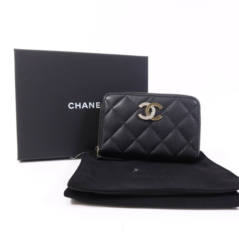 CHANEL 牛皮皮革Card Case金扣卡片套-8