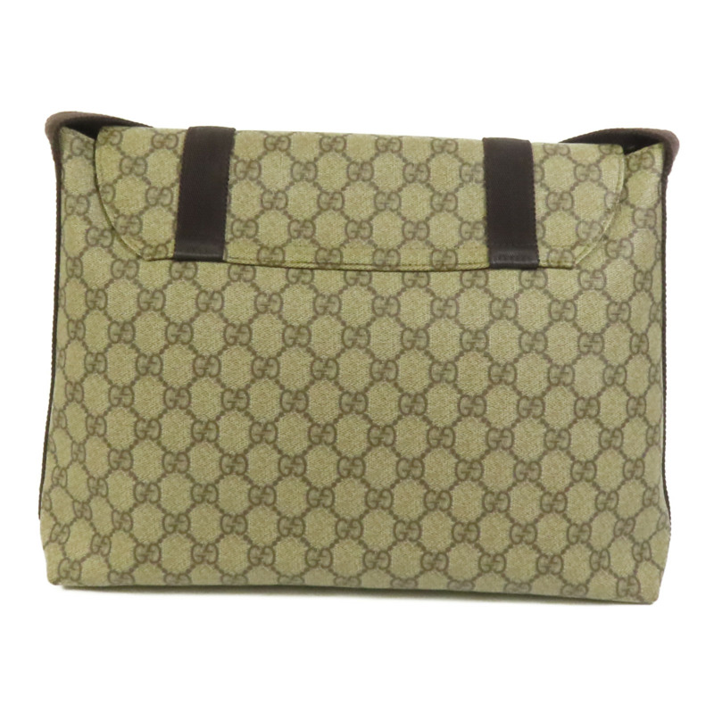 GUCCI 塗層帆布Shoulder Bag銀扣肩背袋-1