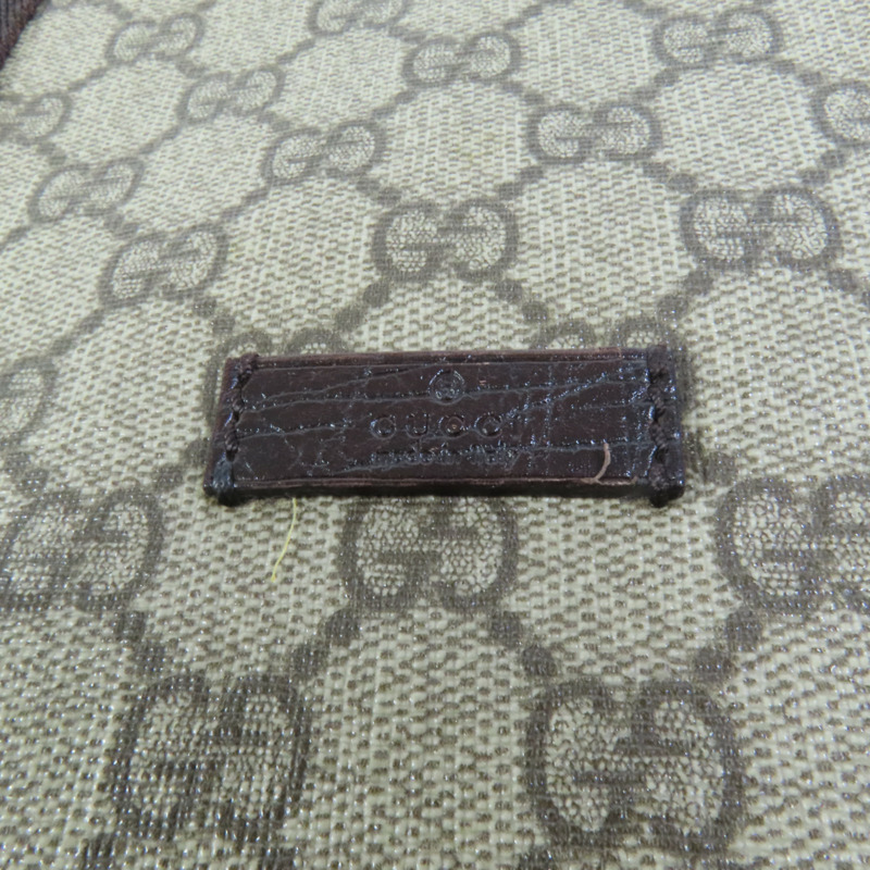 GUCCI 塗層帆布Shoulder Bag銀扣肩背袋-6