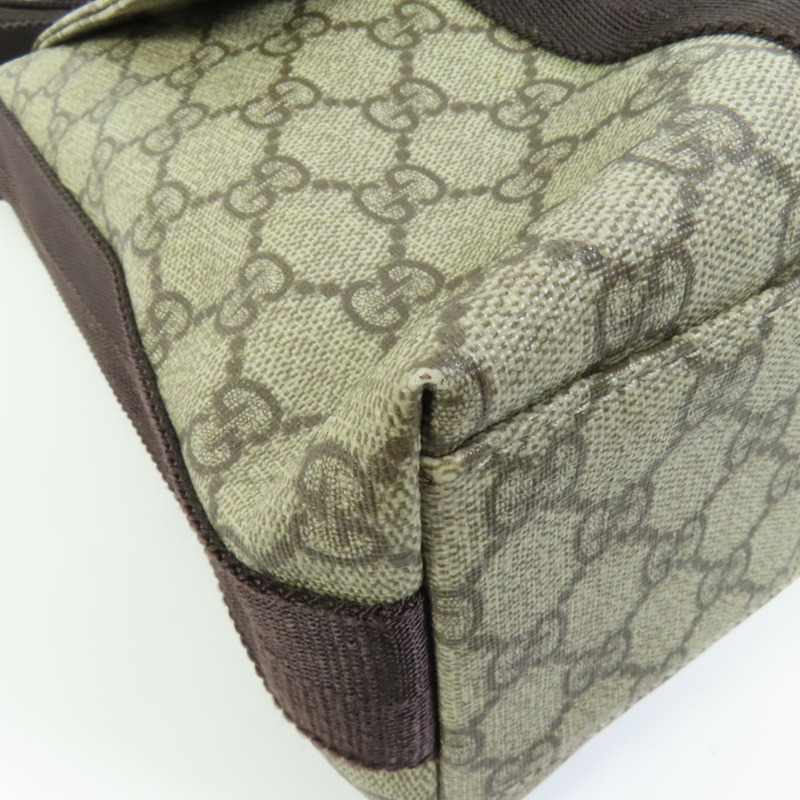 GUCCI 塗層帆布Shoulder Bag銀扣肩背袋-10