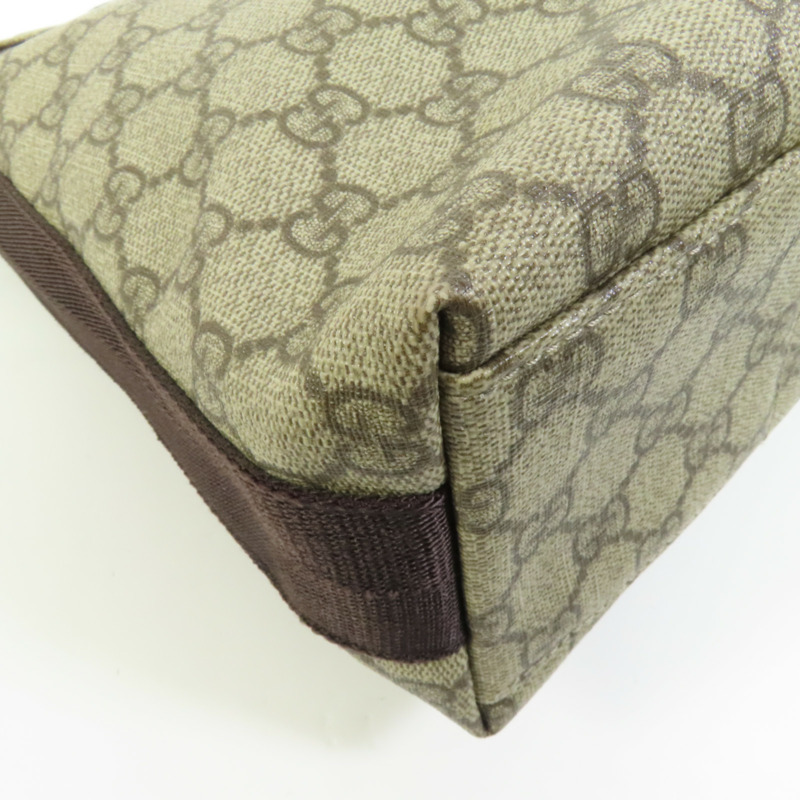 GUCCI 塗層帆布Shoulder Bag銀扣肩背袋-12