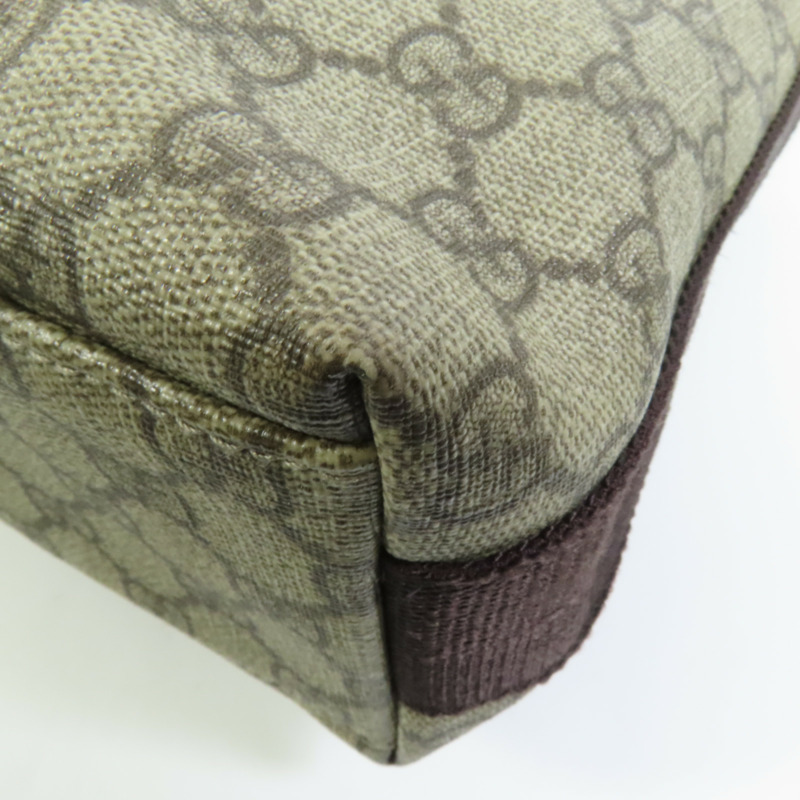 GUCCI 塗層帆布Shoulder Bag銀扣肩背袋-13