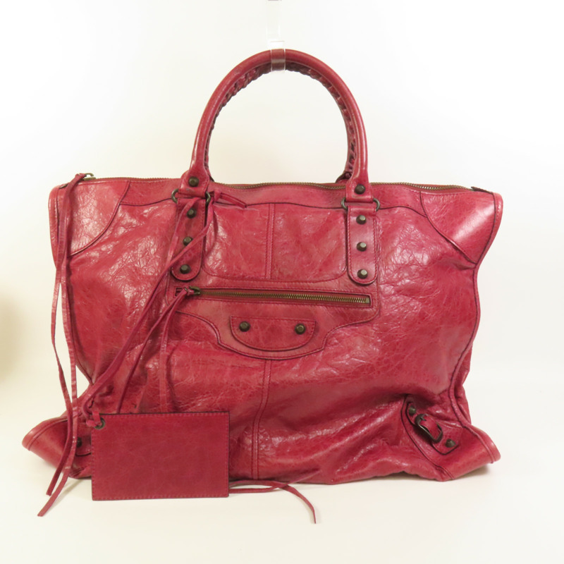 BALENCIAGA 牛皮皮革Weekender手挽袋-8