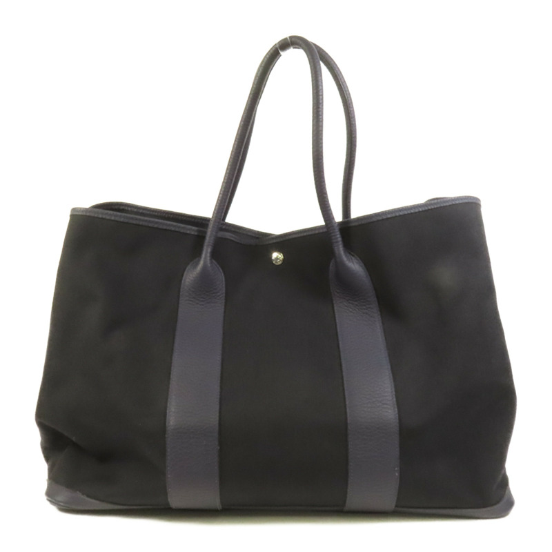 HERMES 帆布Garden Party TGM手挽袋Noir-1