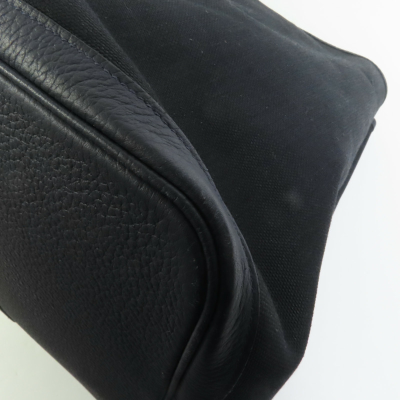 HERMES 帆布Garden Party TGM手挽袋Noir-11