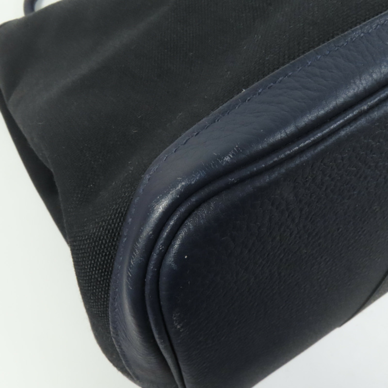 HERMES 帆布Garden Party TGM手挽袋Noir-12