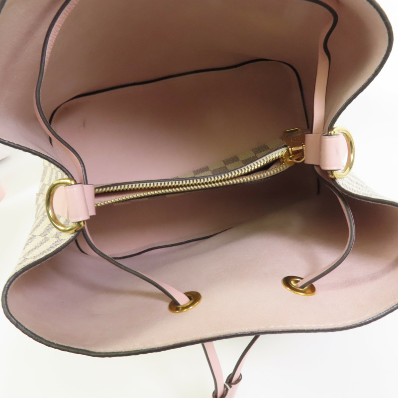 LOUIS VUITTON Damier Azur Neo Noe金扣肩背袋白色-7