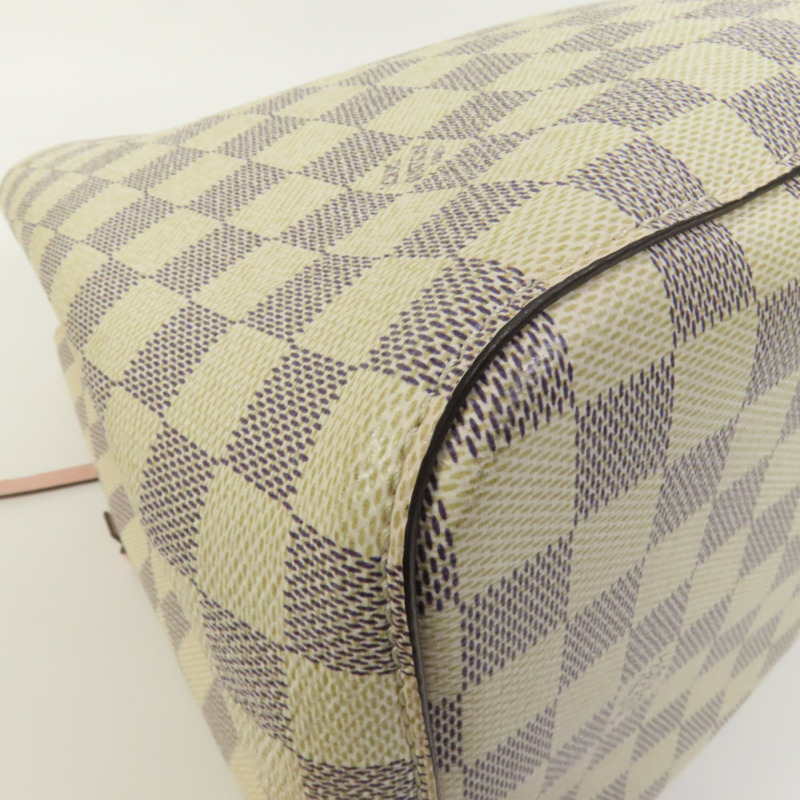 LOUIS VUITTON Damier Azur Neo Noe金扣肩背袋白色-11