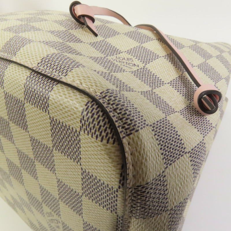 LOUIS VUITTON Damier Azur Neo Noe金扣肩背袋白色-12