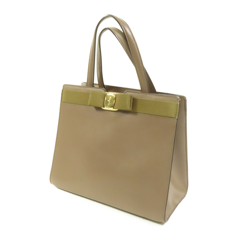 Salvatore Ferragamo 牛皮皮革Vara Bow Top Handle金扣手挽肩背兩用袋-2