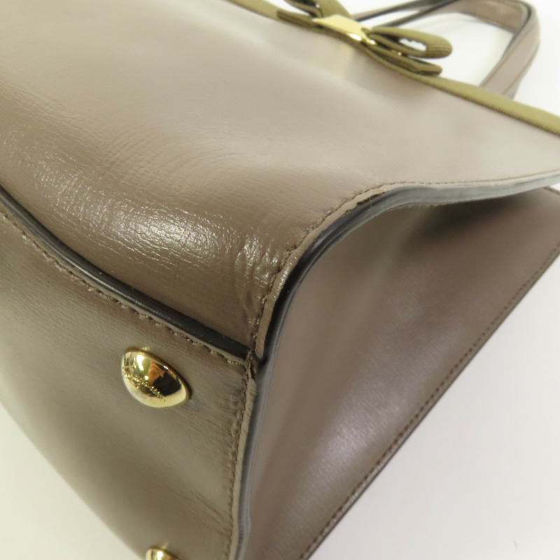 Salvatore Ferragamo 牛皮皮革Vara Bow Top Handle金扣手挽肩背兩用袋-12