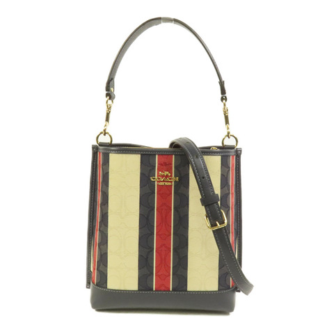 COACH 帆布Mollie 22金扣手挽肩背兩用袋